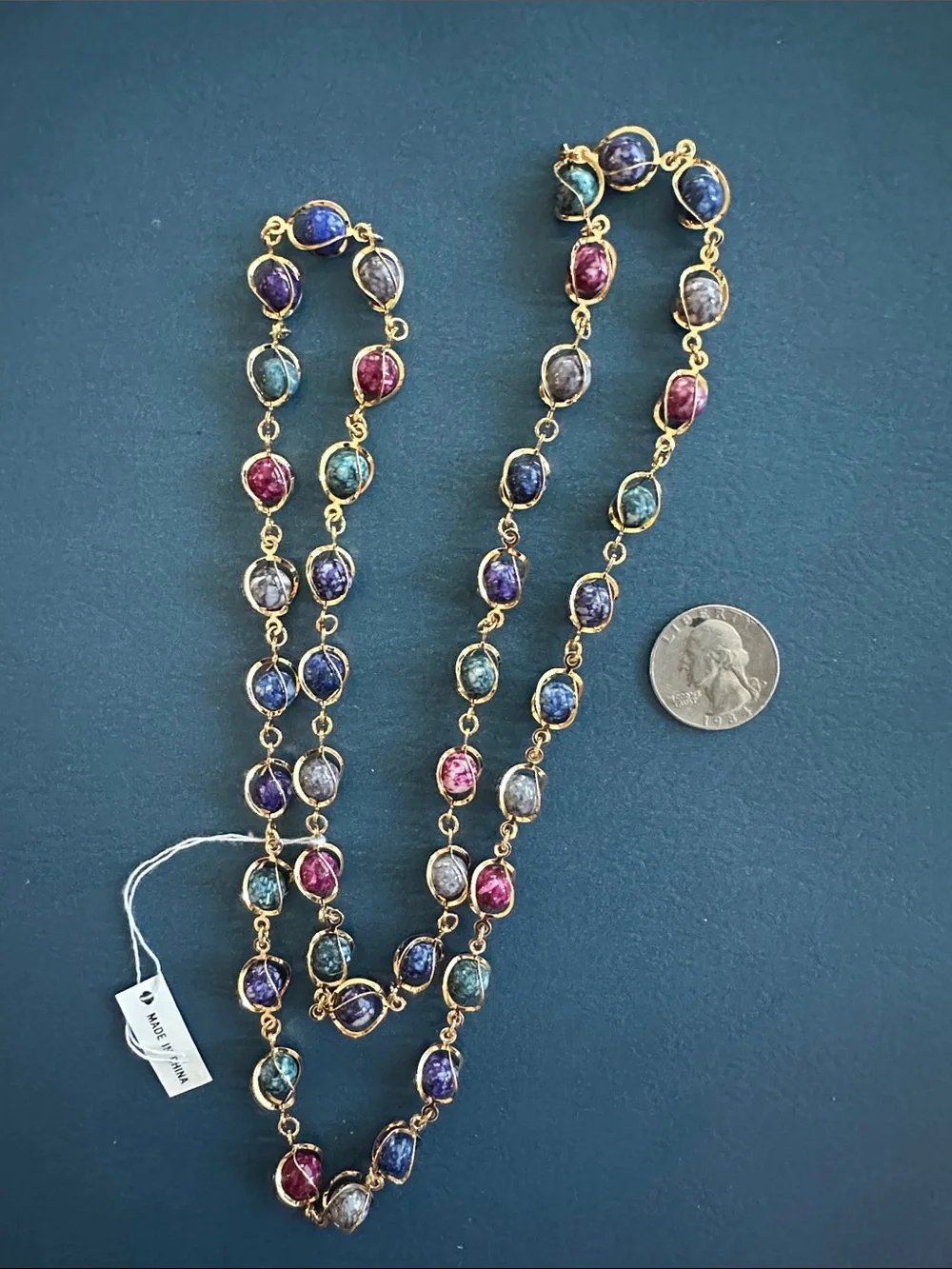 Vintage Semi Precious Gemstone Necklace